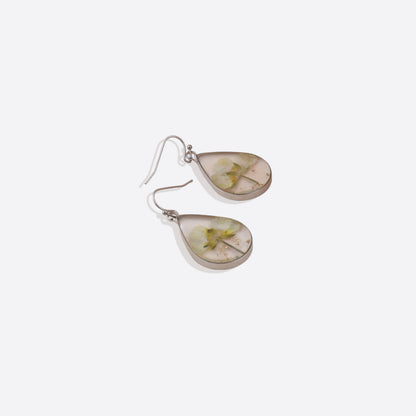 Pressed Birth Flower Earrings