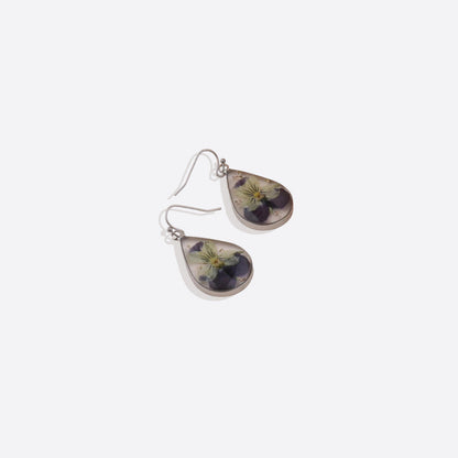 Pressed Birth Flower Earrings