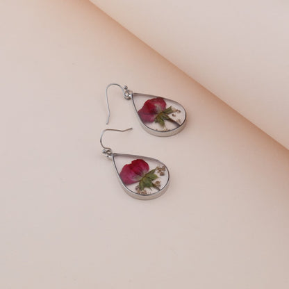 Pressed Flower Earrings