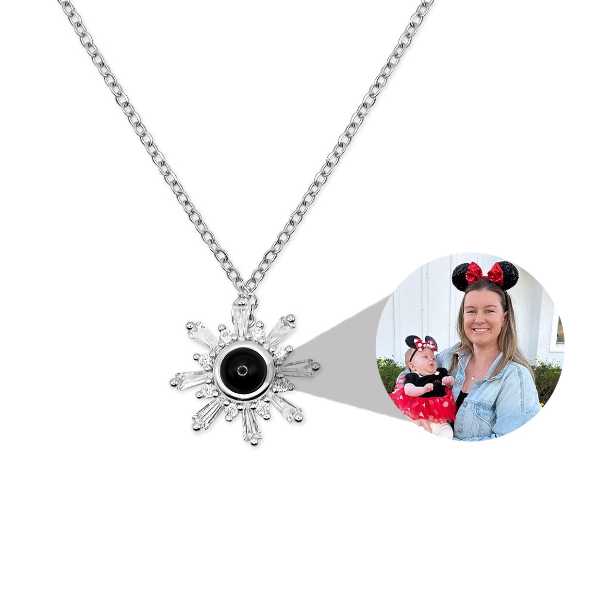 Eternity's Snowflake Photo Necklace