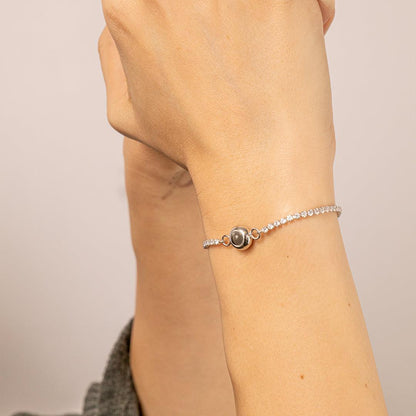 Eternity's Slider Tennis Photo Bracelet