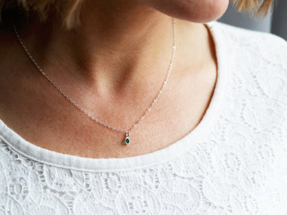 Dainty Birthstone Necklace | Single