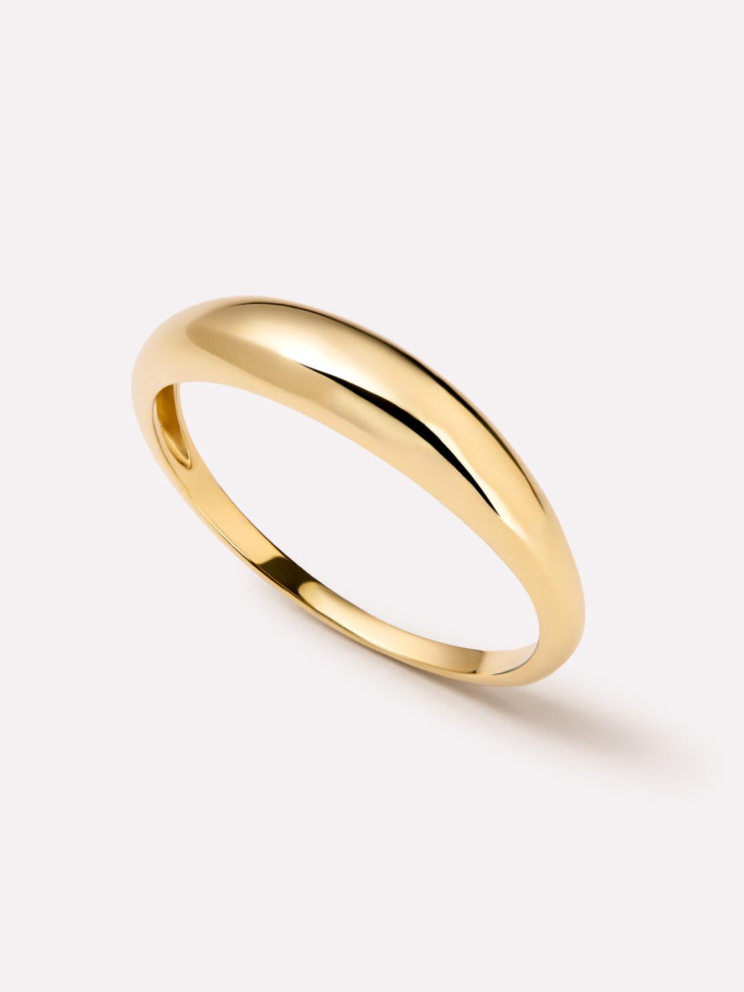 Gold Band Ring - Gold Slim Dome Ring