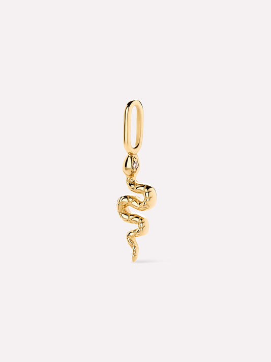 Gold Pendant - Gold Mini Snake Charm