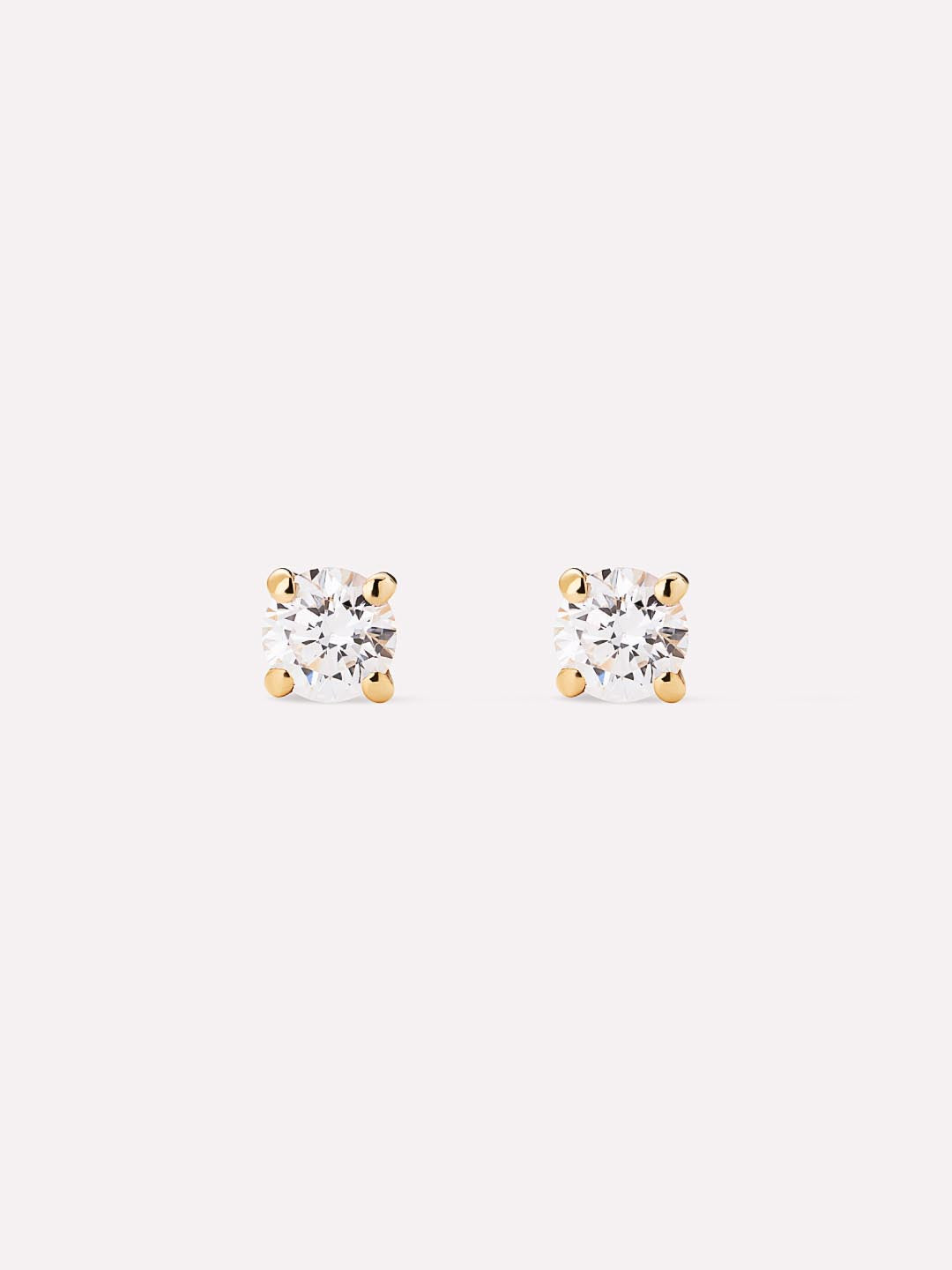 Lab Grown Diamond Earrings - Gold Small Diamond Studs