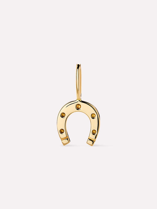 Gold Pendant - Gold Mini Horseshoe Charm