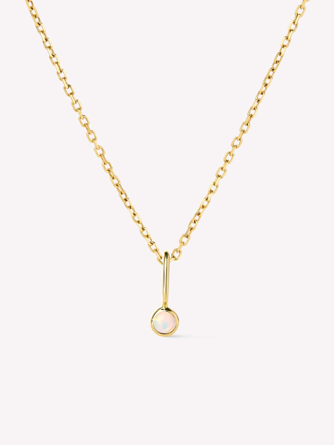 Solid Yellow Gold - Birthstone Necklace