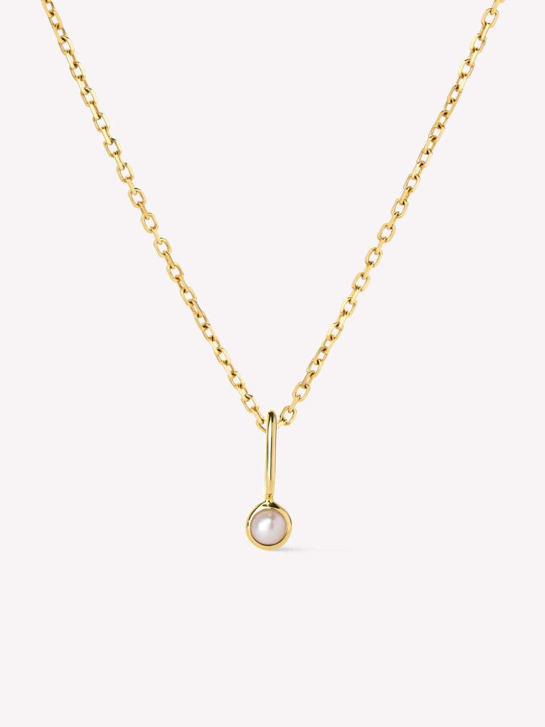 Solid Yellow Gold - Birthstone Necklace