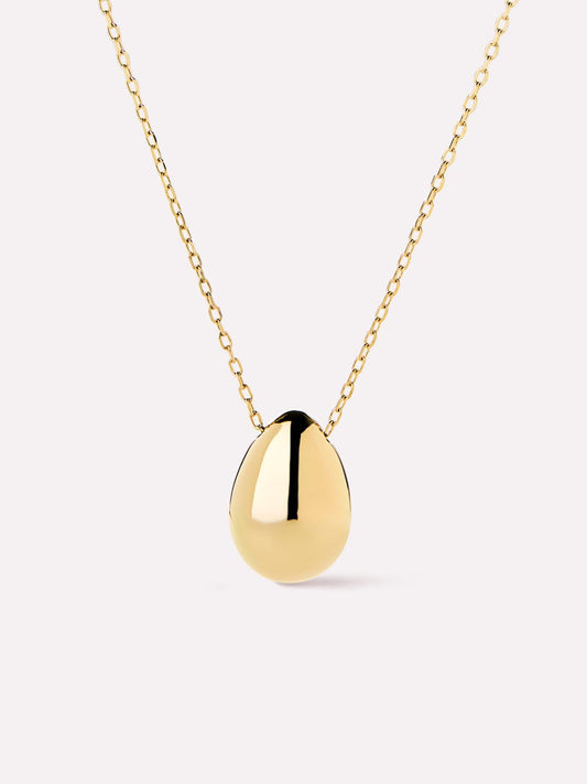 Gold Pendant Necklace - Gold Teardrop Necklace