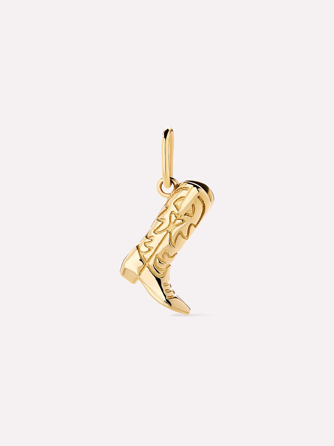 Gold Pendant - Gold Cowboy Boot Charm