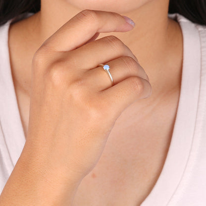 Opal Solitaire Ring