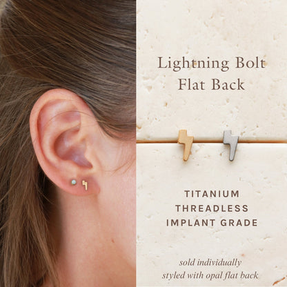 Lightning - Titanium Flat Back