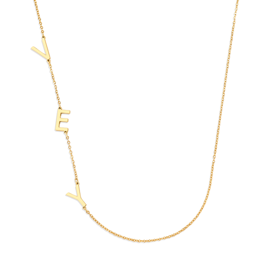 Asymmetrical Initials Necklace