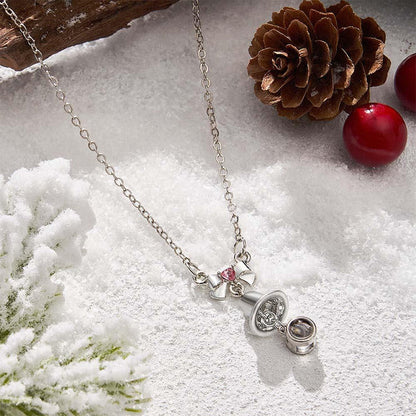 Custom Christmas Bells Necklace with Photo Inside