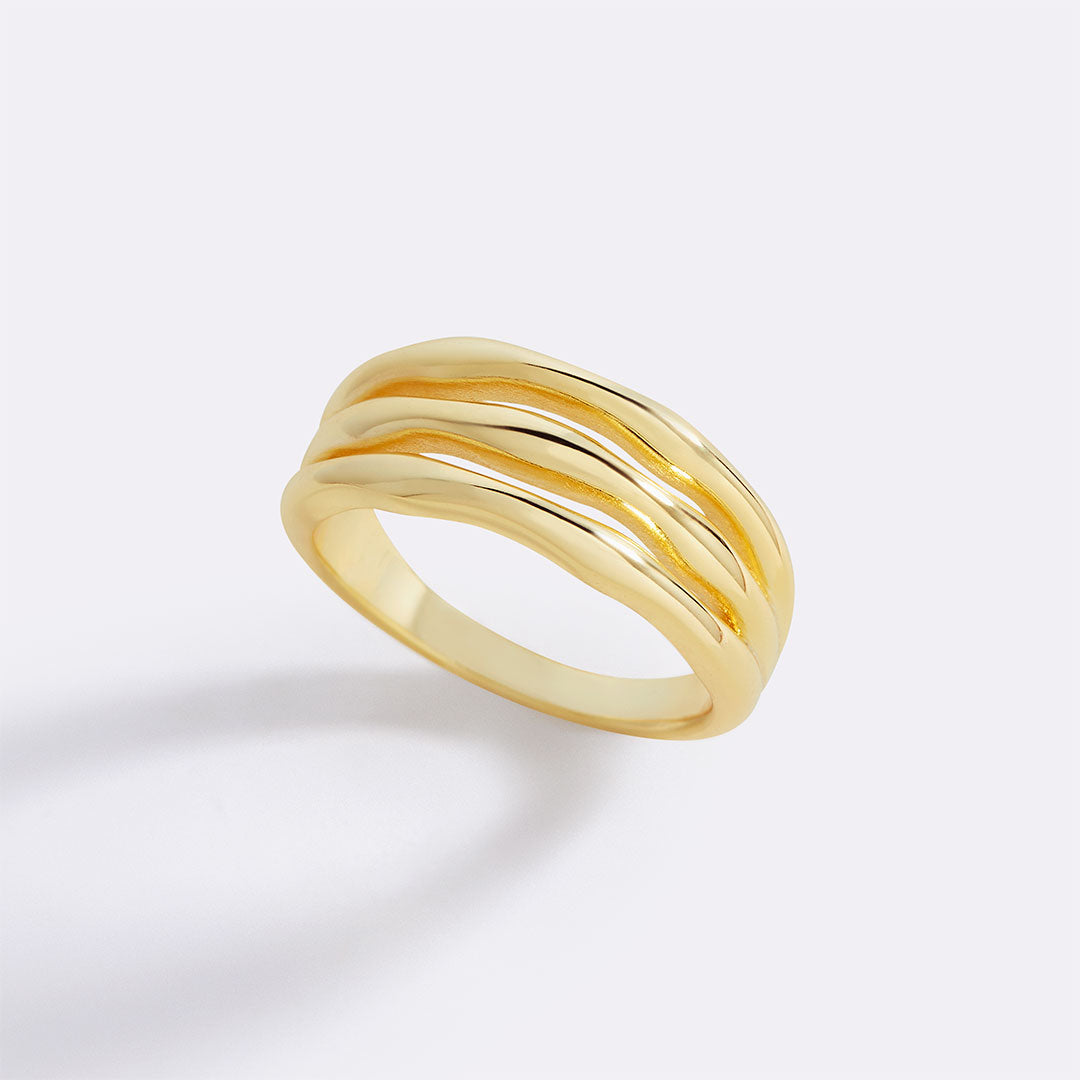 Gold Vermeil Triple Ring