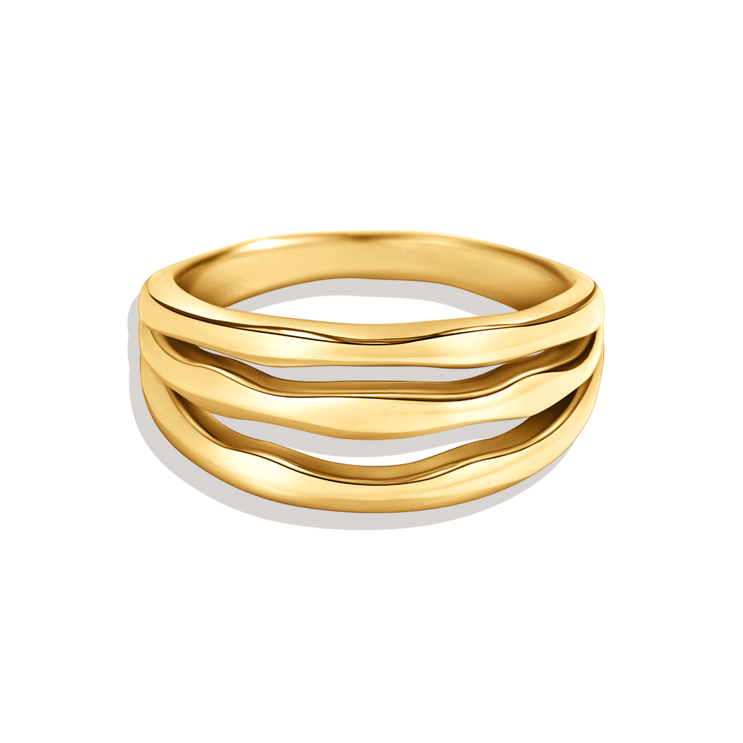 Gold Vermeil Triple Ring