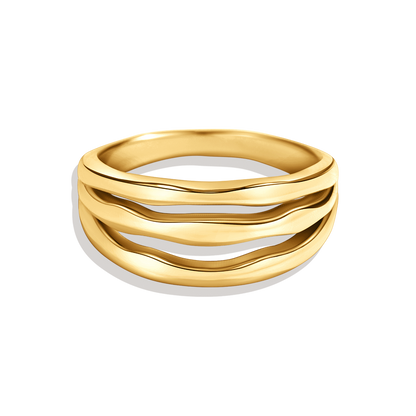 Gold Vermeil Triple Ring