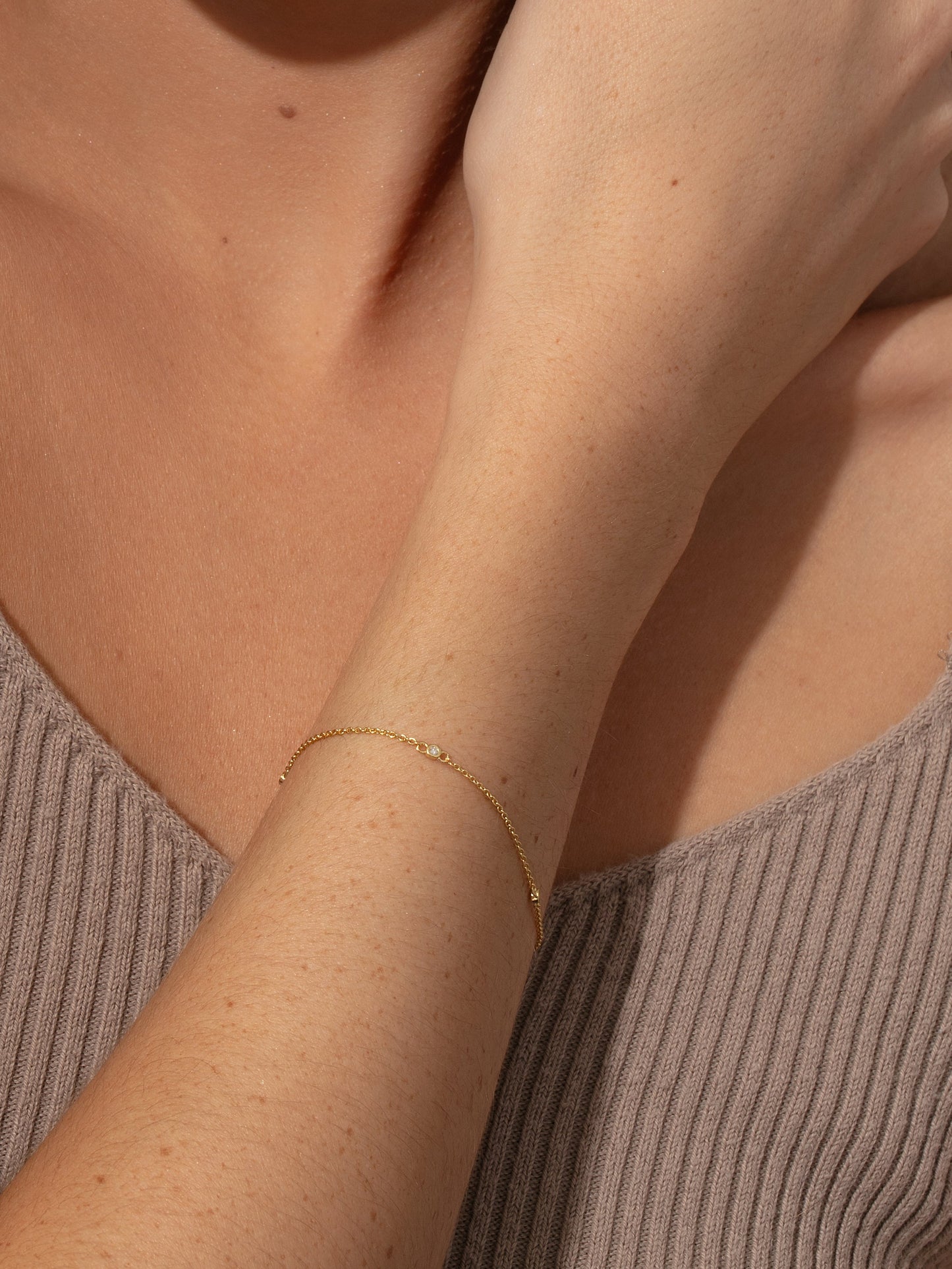 Dainty Diamond Vermeil Bracelet