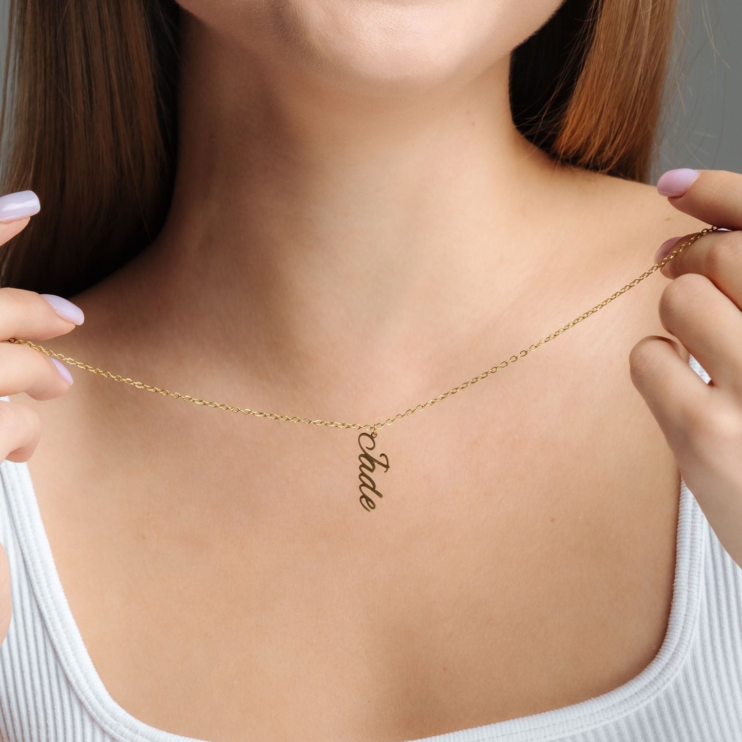 Vertical Name Necklace