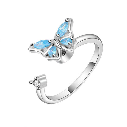 Yellow Trim Butterfly Ring