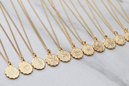 Zodiac Coin Necklace