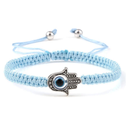 Adjustable Braided Evil Eye Bracelet