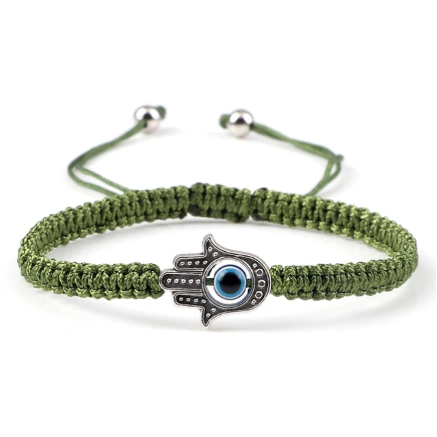 Adjustable Braided Evil Eye Bracelet