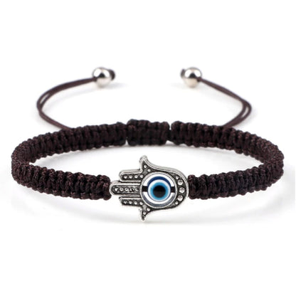 Adjustable Braided Evil Eye Bracelet