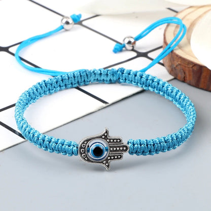 Adjustable Braided Evil Eye Bracelet