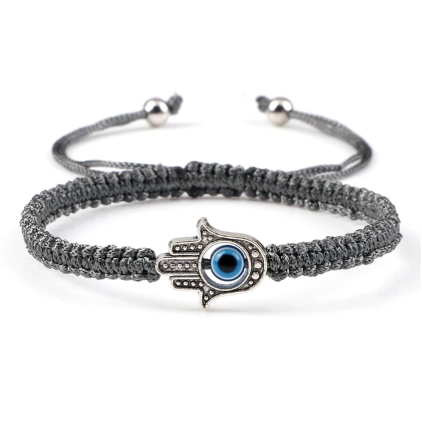 Adjustable Braided Evil Eye Bracelet