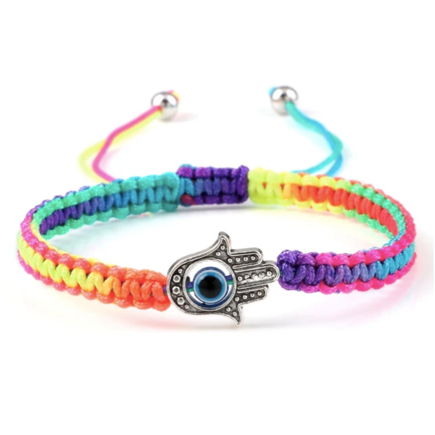 Adjustable Braided Evil Eye Bracelet