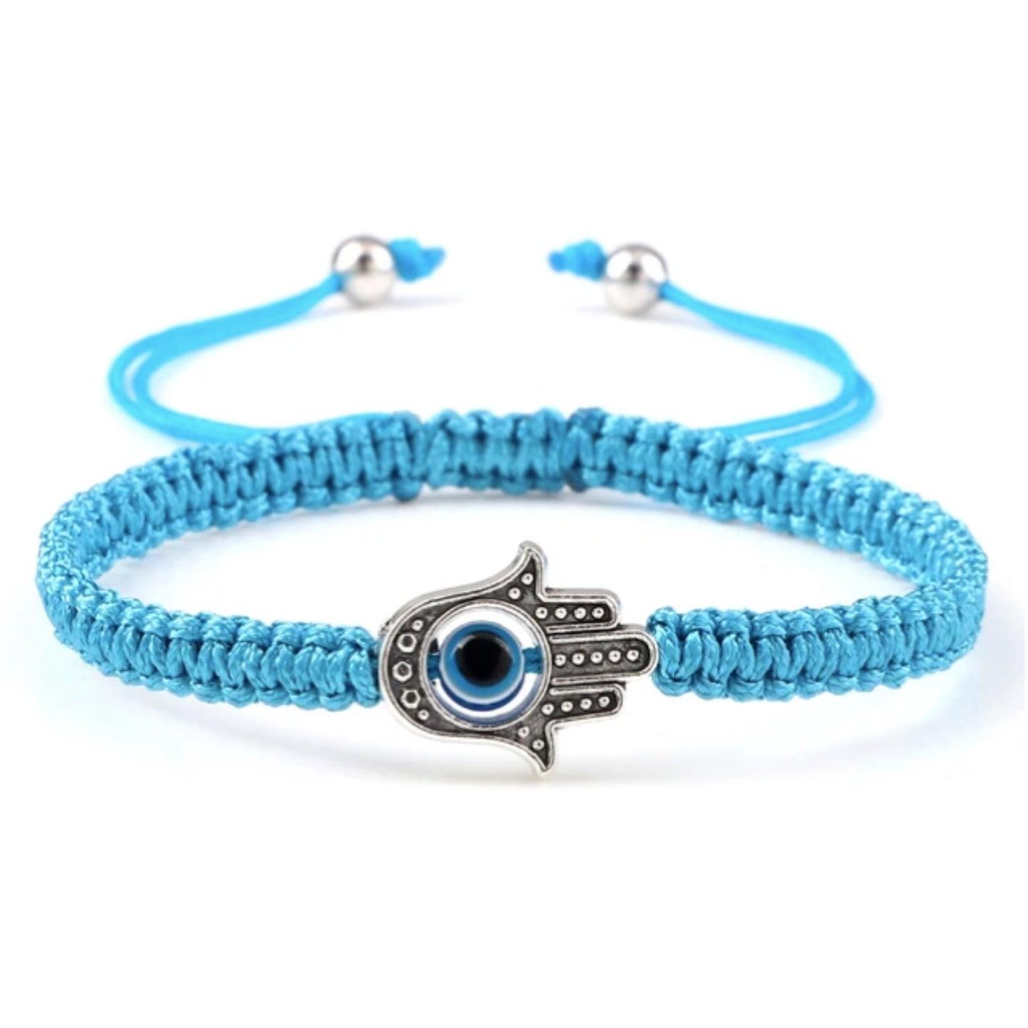 Adjustable Braided Evil Eye Bracelet