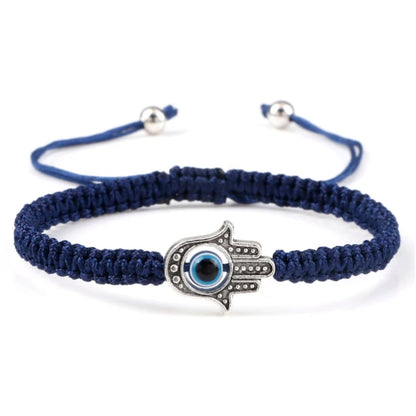 Adjustable Braided Evil Eye Bracelet