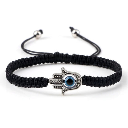 Adjustable Braided Evil Eye Bracelet