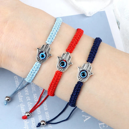 Adjustable Braided Evil Eye Bracelet