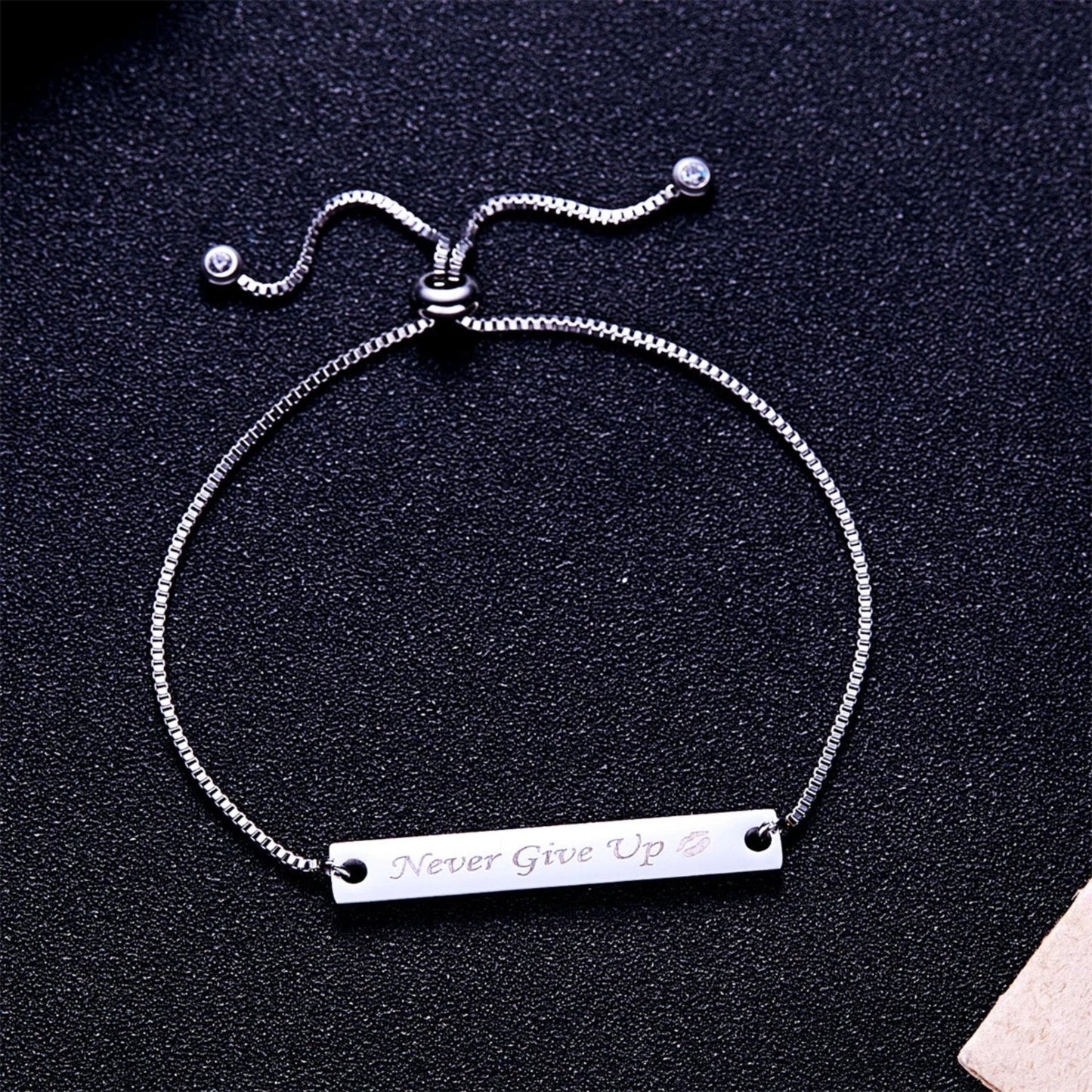 Adjustable Custom Engraved Name Bracelet