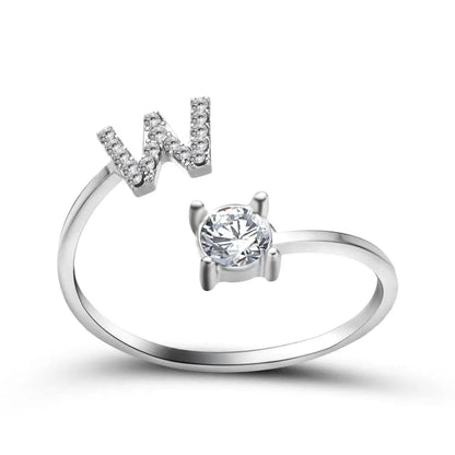 Adjustable Initial Ring - Letters A-Z