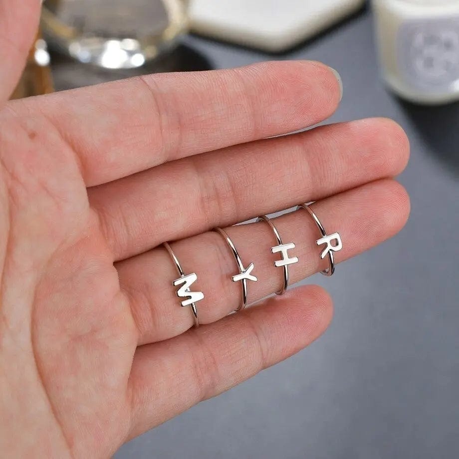 Adjustable Initial Ring - Letters A-Z