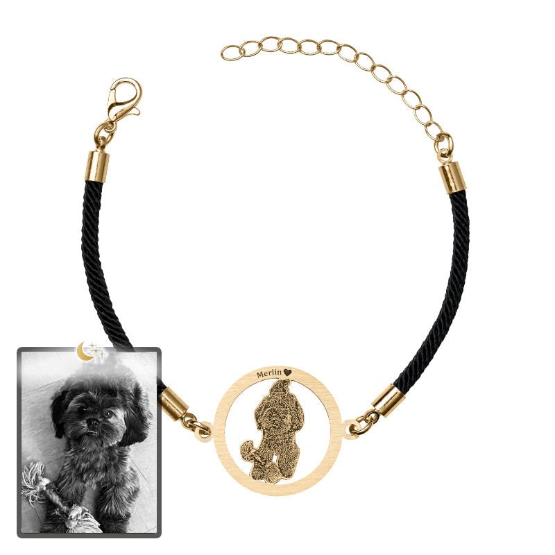 Adjustable Silhouette Halo Life-Like Dog Bracelet