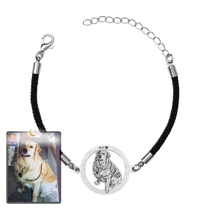 Adjustable Silhouette Halo Life-Like Dog Bracelet