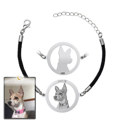 Adjustable Silhouette Halo Life-Like Dog Bracelet