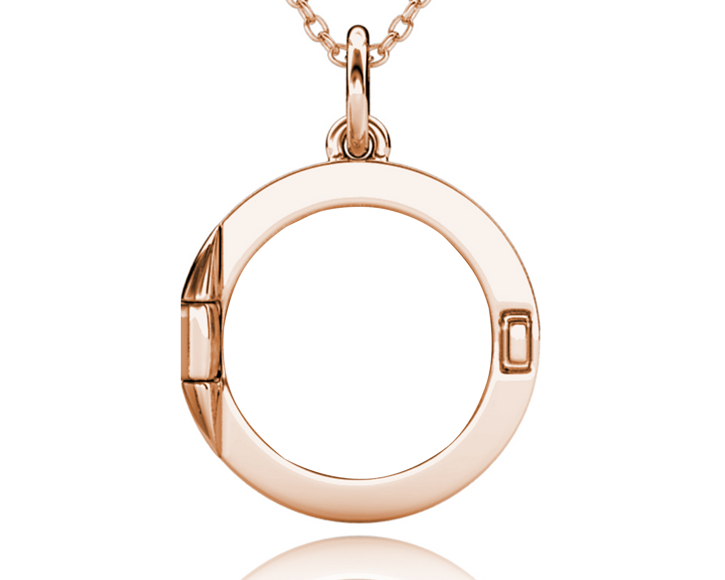 Photo Locket Necklace with Picture Inside - Rose Gold