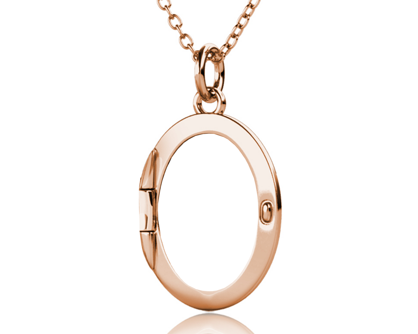 Photo Locket Necklace with Picture Inside - Rose Gold