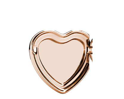 Heart Locket Necklace with Picture Inside - Rose Gold