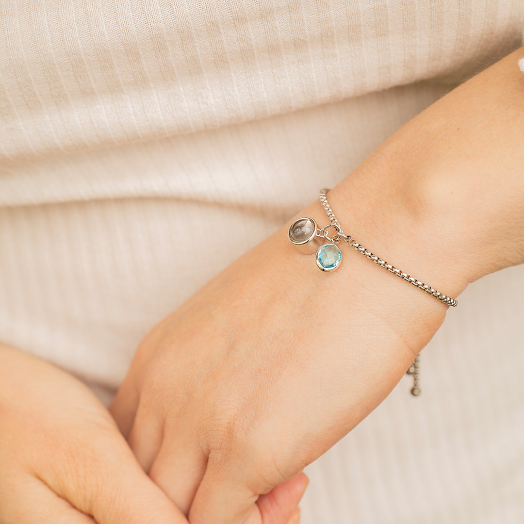 Eternity's Birthstone Photo Bracelet