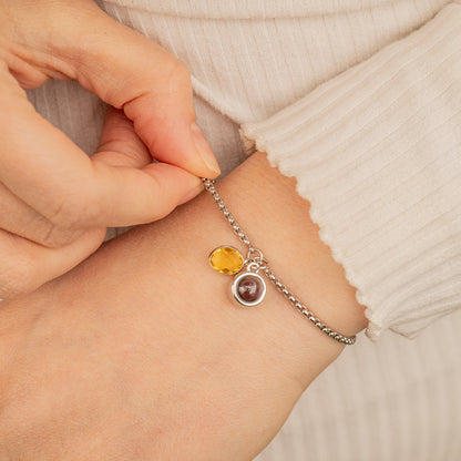 Eternity's Birthstone Photo Bracelet