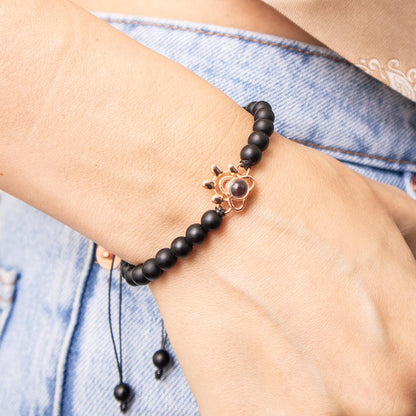 Eternity's Coastal Paw Beaded Photo Bracelet