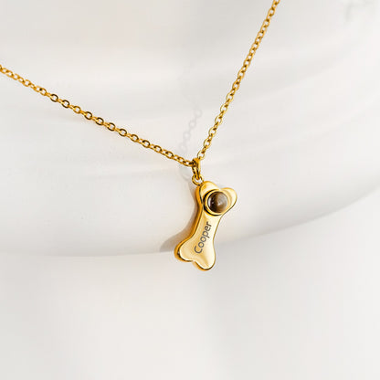 Bone projection necklace