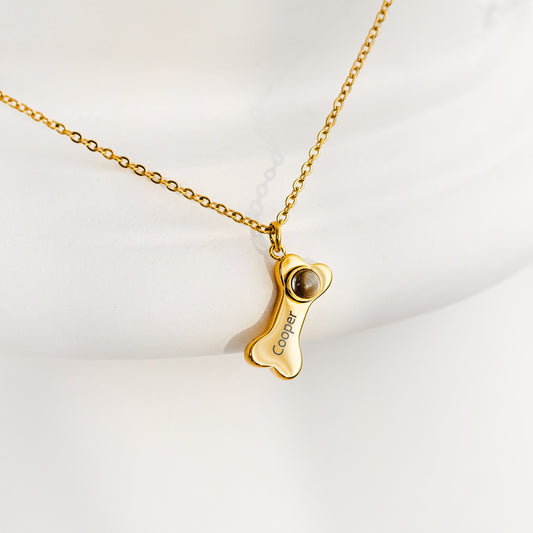 Bone projection necklace