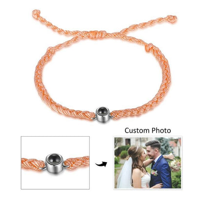 Bracelet with Picture Inside - Braided Rope Photo Projection Bracelet 5 Colours